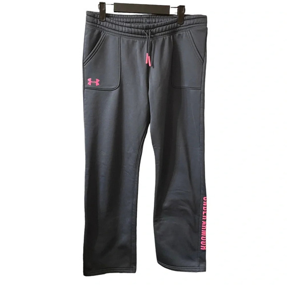 UNDER ARMOUR GIRLS FLEECE SWEATPANTS - Picture 1 of 3